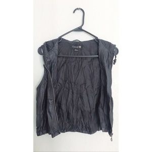 Hooded Leather Vest